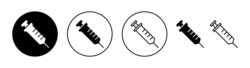 Syringe icon set for web and mobile app. injection sign and symbol. vaccine icon