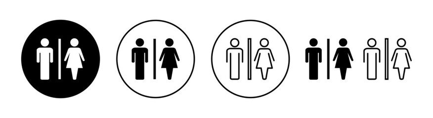 Toilet icon set for web and mobile app. Girls and boys restrooms sign and symbol. bathroom sign. wc, lavatory