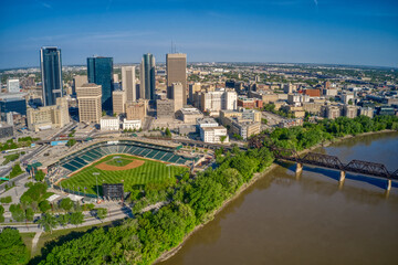 Aerial View of Winnipeg, Manitoba during Summer