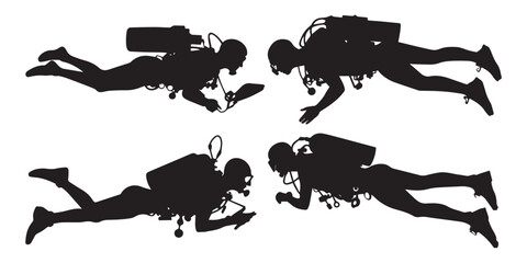 Silhouette driver  vector illustration collection