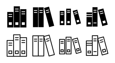 Library icon set illustration. education sign and symbol
