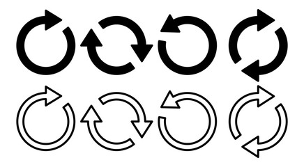 Refresh icon set illustration. Reload sign and symbol. Update icon.