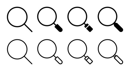 Search icon set illustration. search magnifying glass sign and symbol