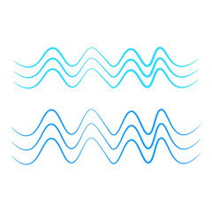 line water waves icon. Vector illustration. EPS 10.