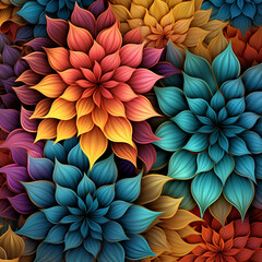 pattern with colorful flowers