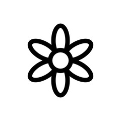 Simple Flower icon. The icon can be used for websites, print templates, presentation templates, illustrations, etc