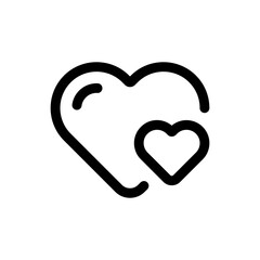 Simple Love icon. The icon can be used for websites, print templates, presentation templates, illustrations, etc