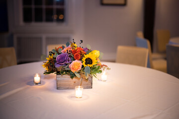 Autumn Wedding Flowers Bouquet Event Design Arrangement Floral Events Reception Ceremony Love Romantic Tableware Silverware Invitation Centerpiece Glass Bokeh Background Garden Nature Pretty Lights