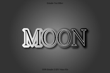 Moon Editable Text Effect 3d Emboss Cartoon Gradient Style