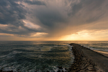 Fototapeta premium View south of Furadouro beach