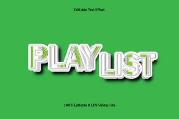 Playlist text effect