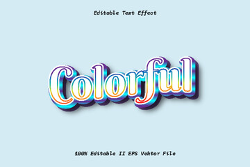 Colorful Editable Text Effect Emboss Cartoon Gradient Style