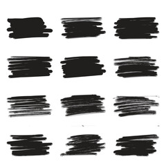 black paint brush hand stroke