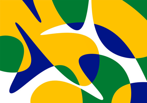 Absract wavy pattern colorful brazil background. Vector illustration