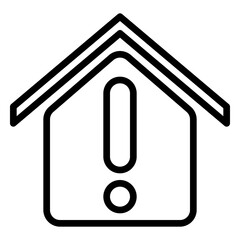 warning icon, line icon style