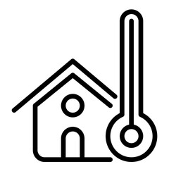 thermostat icon, line icon style