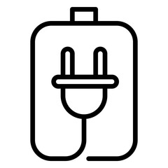 battery charge icon, line icon style