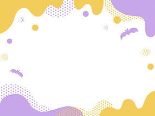 てがきで可愛いハロウィーンの背景フレーム