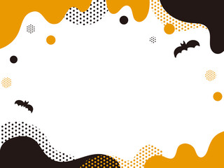 てがきで可愛いハロウィーンの背景フレーム