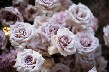 Beautiful Natural Rose Flowers Wedding Events Staircase Arch Chuppah Ceremony Reception Flower Event Hydrangea Garden Botanical Natural Table Settings