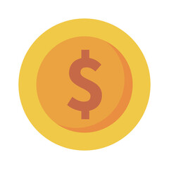 Dollar coin icon.