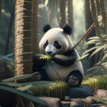 panda. Image created by AI