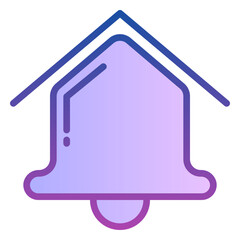 Notification icon, gradient flat icon style