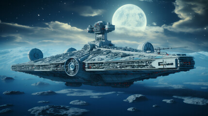 Space travel - interstellar - Created with Generative AI technology.