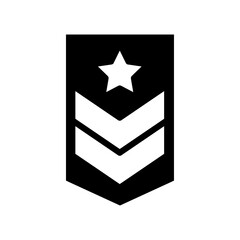 Military medal simple icon. Vector flat illustration on white background. 