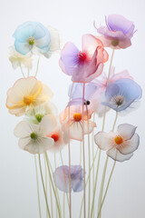 Beautiful Ethereal Ghost Flowers Abstract Background