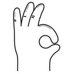 Different poses in hand drawn style