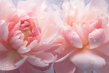 Beautiful Pink Peony Abstract Background. Soft Focus - obrazy, fototapety, plakaty