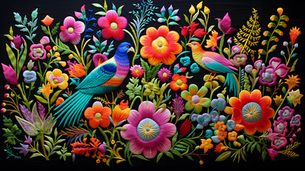 Obraz na płótnie Canvas Mexican embroidery