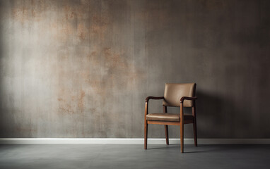 Fototapeta na wymiar Vacant empty chair in a room. Dementia, mental or cognitive disorder, sense of loneliness and isolation concept