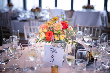 Cruise Wedding Beautiful Romantic Ceremony Reception Table Settings Event Events Flower Flowers Cake Glass Silverware