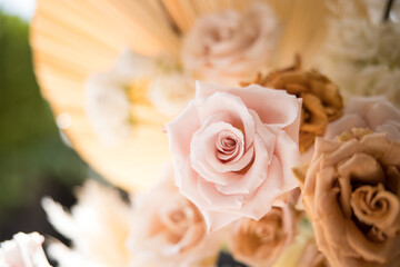 Beautiful Wedding Flowers Bouquet Event Design Arrangement Floral Events Reception Ceremony Love Romantic Tableware Silverware Invitation Centerpiece Glass Bokeh Background Garden Nature Pretty Lights