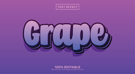 Grape 3D Text Effect