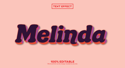 Melinda 3D Text Effect