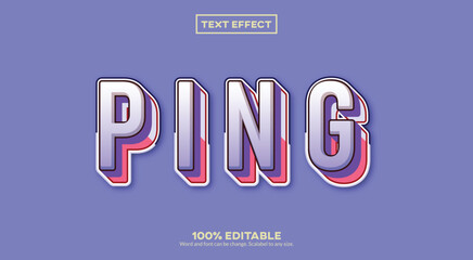 Ping 3D Text Effect