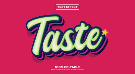 Fototapeta premium Taste 3D Text Effect