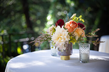Bokeh Botanical Garden Wedding Flowers Event Bouquet Forest Fairytale Flower Events Table Setting Centerpiece Arrangement Design Candles