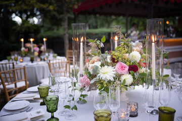 Botanical Garden Wedding Flowers Event Bouquet Forest Fairytale Flower Events Table Setting Centerpiece Arrangement Design Candles