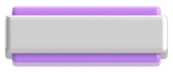 3D button. Empty button. 3D illustration.