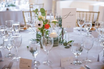 Botanical Nature Garden Wedding Bouquet Event Events Flowers Arch Flower Table Settings Floating Candles Bud Vase Ceremony Reception