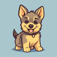 A fluffy domestic pet: German Shepherd puppy