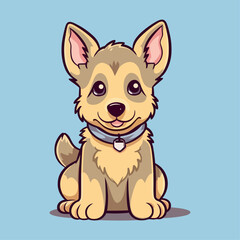 A fluffy domestic pet: German Shepherd puppy