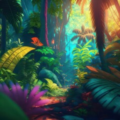 Fototapeta na wymiar tropics. Image created by AI