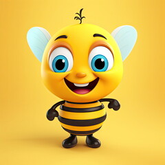 Cartoon character of bee