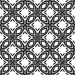 Fototapeta premium seamless black and white pattern geometric organic shapes and forms textile fabric or ceramic tiles background - PNG image with transparent background