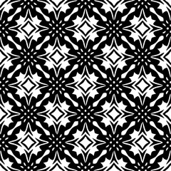 seamless black and white pattern geometric organic shapes and forms textile fabric or ceramic tiles background - PNG image with transparent background